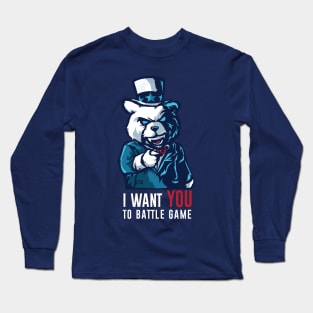 bear gamer Long Sleeve T-Shirt